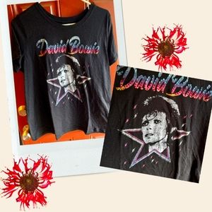 David Bowie tee with rhinestones